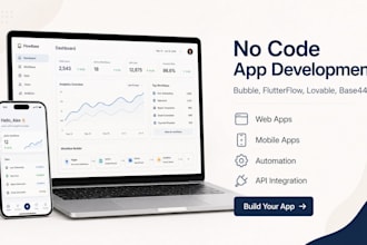 build your no code app saas webapp using bubble, flutterflow, lovable and base44