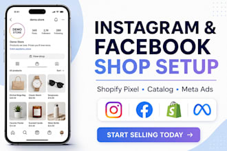setup instagram shop product catlog facebook shopping shopify pixel meta ads