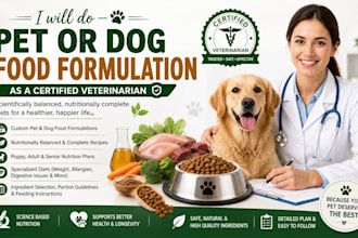do pet or dog food formulation as a certified veterinarian
