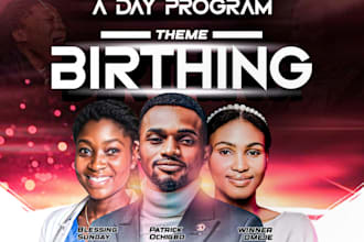 design professional modern church flyer, revival event and social media graphic