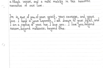 write anything with a beautiful handwriting
