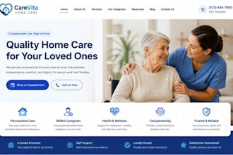 design home care, elderly care, senior care and healthcare website