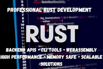 build high performance backend API cli tools and webassembly apps in rust
