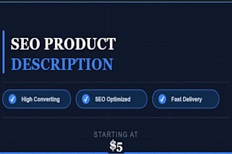 be the product description writer