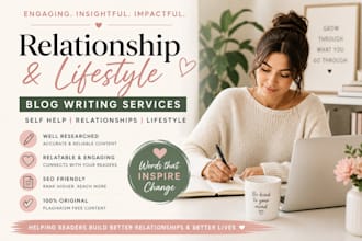 write self help relationship and lifestyle blog articles