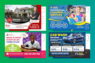 design eye catching postcard, eddm direct mail and business card