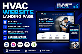 design and develop landing pages for home service businesses