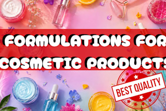 develop formulations for cosmetic products