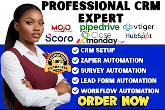 setup close io crm pipedrive scoro monday vtiger hubspot crm automation mojo crm