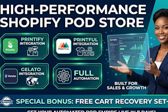 build a shopify print on demand store with printify, printful, and gelato