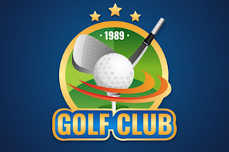 design a premium and modern golf logo for your club, brand or tournament