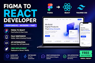 build a responsive react frontend with API integration