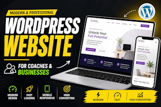 design wordpress website for coaches using elementor