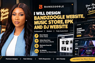 design bandzoogle website, music store, epk and dj website