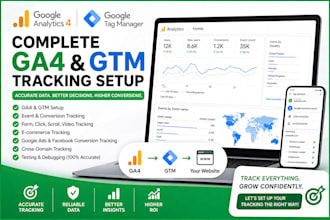 set up  ga4 and GTM tracking system for your website