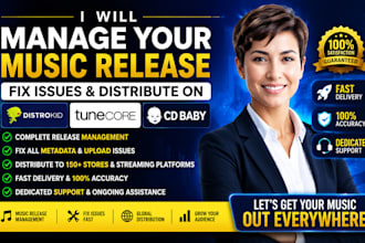 manage your music release fix issue and distribute on distrokid tunecore cd baby