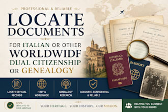 locate documents for italian,worldwide dual citizenship,find ancestor genealogy