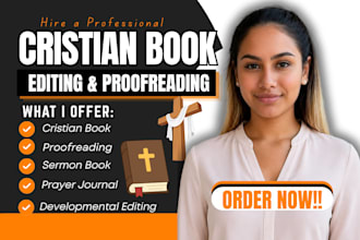 do christian book editing, proofread, daily devotional, sermon to book editor