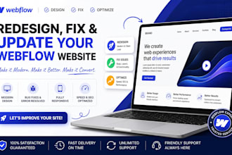 redesign, fix or update your webflow website professionally