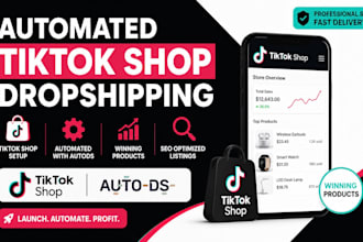 setup automated tiktokshop dropshipping with autods winning SEO product listing