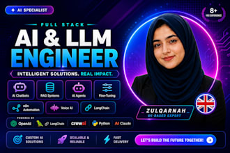 full stack ai ml llm engineer ai agent chatbot automation python ai developer