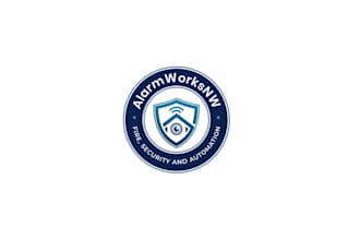 design home business security automation company logo