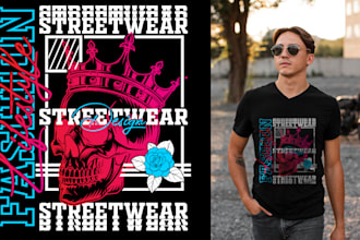 trendy streetwear t shirt design for your brand