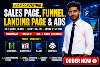 build a high converting samcart sales page , sales funnel, landing page