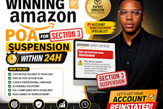 write a winning amazon poa for section 3 suspension within 24h