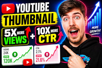 design catchy youtube thumbnail
