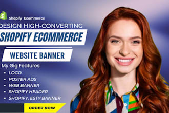 design website banner product banner for shopify etsy wix shopify hero image