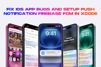 fix ios app bugs and setup push notifications firebase fcm in xcode, pwa