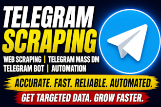 scrape telegram channel data scrape and add 200k telegram users telegram mass dm