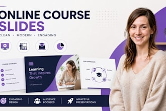 online course slides, webinar presentation powerpoint clean modern expert pro
