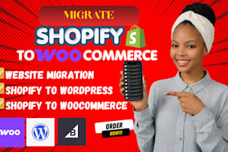 migrate shopify website to wordpress, wix to shopify, woocommerce to shopify