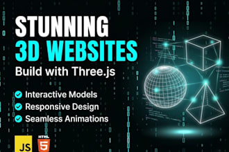 build a creative responsive website with 3d elements using three js