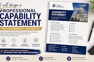 design a professional capability statement for government contracts