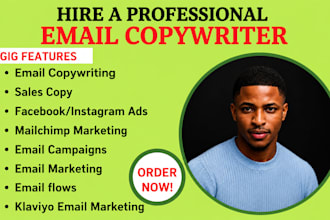 do email copywriting sales copy facebook ads mailchimp email marketing campaign