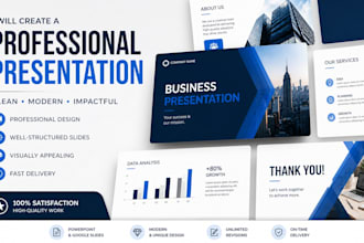 design a modern and professional presentation