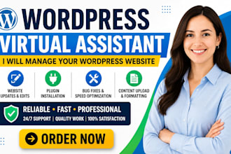 manage your wordpress website as virtual assistant