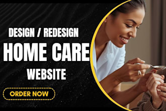 design home care website, healthcare website, elderly care, medical website