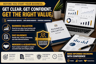 do business valuation, due diligence and financial analysis for investors