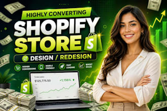 build automated shopify store, dropshipping store, or shopify website