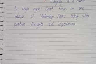 do hand written personalized study notes, letters, assignments and documents