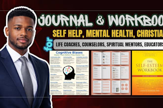 do journal, workbook design on self help, mental health, christian, KDP journal