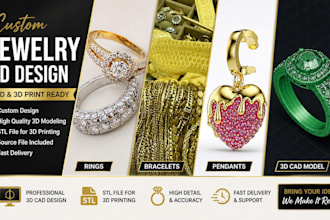 design premium 3d cad jewelry models necklaces stl for 3d printing
