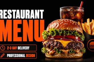 design professional restaurant menu