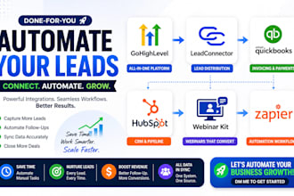 quickbooks leadconnector gohighlevel hubspot crm webinarkit zapier automation
