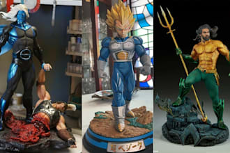 3d print and paint anime figure warhammer tabletop hand painting figure 3d print