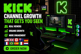 promote your kick stream and grow your audience with real engagement